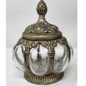 Decorative Brass Kitchen Jar | Stainless Steel Interior Food Storage - Product Image 1