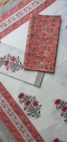 Parure de draps plats en coton imprimé à la main de Jaipur, 7 pièces, taille double, motif floral, écologique, 250TC, MORVI FAB, cadeau de mariage