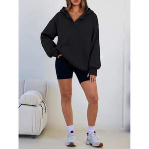Sudaderas con Capucha Extra Grandes con Cuello en V para Mujer, Estilo Personalizado, Moda Otoño 2025, Ropa con Orificios para los Pulgares, Estilo Y2K - Product Image 2