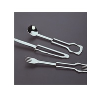 Collection de couverts de table durables en acier inoxydable pour la cuisine quotidienne, les restaurants, les buffets d'hôtel et les repas d'occasions spéciales