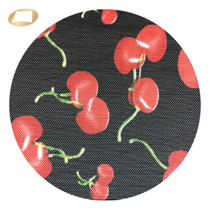 Tissu de robe en maille à imprimé cerise en spandex Polyamide - Product Image 5