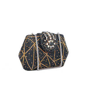 Black P24202 Fancy Evening <b>Bag</b> Clutch - Product Image 2