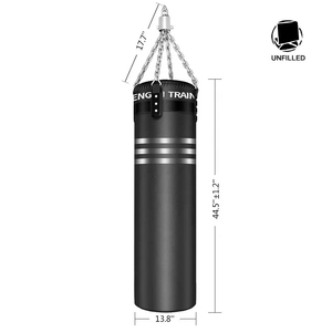Sac de frappe en cuir PU robuste et écologique de 2 kg pour l'entraînement de kickboxing et de MMA - Product Image 3