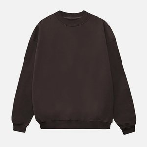 Sweat-shirt à col rond uni pour homme, en coton molletonné, coupe ample décontractée, streetwear, couleur unie, taille oversize - Product Image 4
