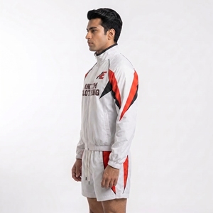 Custom Patchwork Nylon Tracksuit Streetwear Manufacturer Lightweight Zip up Hoodie and Short High Quality Fashion Sweat Suits - Product Image 2