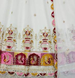 Salwar Kameez traditionnel indien pakistanais pour femmes, long jusqu'au sol, avec dupatta, coupe ample, en coton, pour les occasions de mariage - Product Image 4