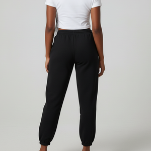 Jogging en molleton de coton OEM 320 GSM avec logo brodé, style streetwear américain, pantalon décontracté multicolore pour femme - Product Image 2