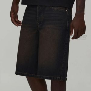 Shorts de Mezclilla Oscura Rectos con Cierre de Cremallera, Estilo Urbano, Casual de Verano, Ecológicos y Transpirables - Product Image 1