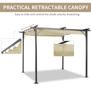 Outdoor Retractable Pergola Canopy & Gazebo for Enhanced Sun Coverage - Product Image 2