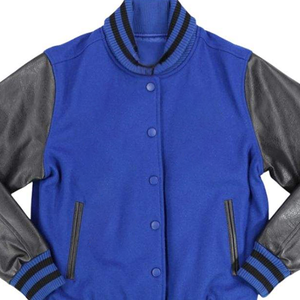 Premium ZPB Sorority Wool Varsity Jacket Royal Blue Body Black Leather Sleeves Chenille Embroidery Greek Life Letterman Jacket - Product Image 4
