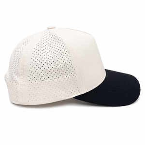 Premium Custom Colormix 5 Panel Golf Cap with Laser Cut Curved Brim Inner Tape Snapback Closure Adults Casual <b>Hats</b> - Product Image 5