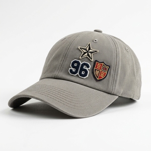 Gorra de Béisbol Personalizada Color Malva con Número Bordado, de Sarga de Algodón, Estilo Vintage, Visera Curva, Perfil Bajo, Sin Estructura, Casual, Estilo Dad - Product Image 3