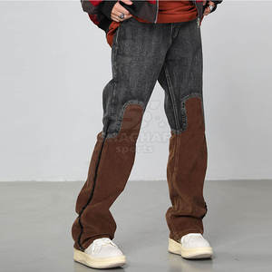 กางเกงยีนส์ทรงสลิมฟิต ดีไซน์หรูหรา สำหรับลุคสมาร์ทแคชชวล พร้อมการตกแต่งระดับพรีเมียม กางเกงยีนส์ผู้ชายแบบฟอก - Product Image 2