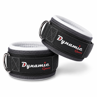 Sangles de cheville réglables personnalisées pour la musculation, en néoprène, avec logo personnalisé, pour la gym