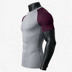 Mens Adult Short Sleeve <b>Compression</b> <b>Shirt</b> Eco-Friendly Breathable Quick Dry Performance Base Layer Rash Guard - Product Image 2