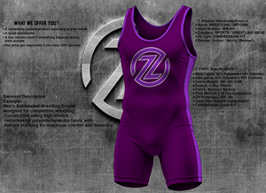 Traje de lucha libre WR-005 morado, compresión ajustada, sublimación completa, absorción de humedad, unisex. Muestra y personalización disponibles. - Product Image 6