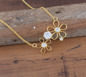 Collar con Colgante de Circonita Cúbica Chapado en Oro de Lujo, Gargantilla de Cristal Brillante para Mujer, Joyería Nupcial al por Mayor - Product Image 1