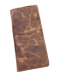 Phone Holder Genuine Leather Long Vintage <b>Waterproof</b> <b>Wallet</b> Clutch Bag Open Closure Brown Christmas Gift LSW-0016 - Product Image 1