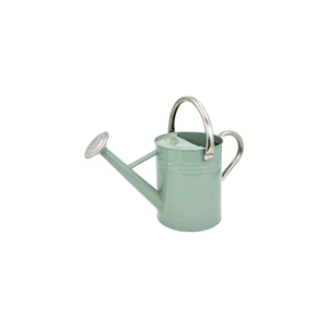 Arrosoir en acier galvanisé avec bec amovible pour plantes de jardin intérieures et extérieures, décoration intérieure, finition vert crème - Product Image 1