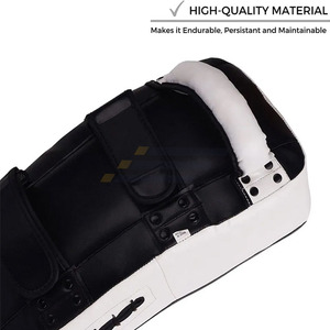 แผ่นรองเตะมวยไทยแบบขายส่ง OEM ป้องกันการกระแทกอย่างดี หนัง PU นุ่มสบาย เหมาะสำหรับฝึกศิลปะการต่อสู้ เทควันโด - Product Image 5