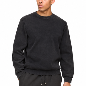 Sweat-shirt à capuche gris foncé personnalisé, coupe classique, couleur unie, décontracté, en coton tricoté, molleton bouclette, pour l'hiver, avec poche, séchage rapide, pour homme - Product Image 1