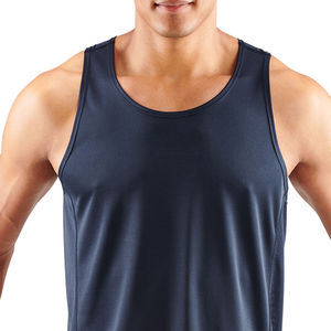 Débardeur de sport pour homme avec logo personnalisé, couleur unie, maille respirante, sans manches, pour la salle de sport, débardeur d'entraînement - Product Image 3