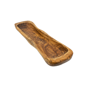 Bol en bois de teck rustique ARTERRA Premium, sculpté à la main, long bol à pâte, centre de table de luxe pour table à manger - Product Image 2