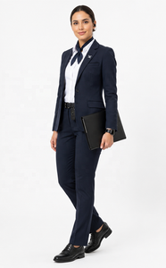Uniformes d'aviation personnalisés à manches longues pour pilotes et personnel de cabine | OEM |   Uniforme de Superviseur des Opérations de Service Clientèle à l'Aéroport pour Femmes - Product Image 2