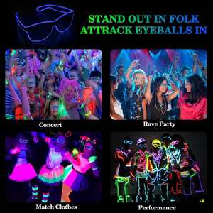 Custom Party Fluorescent <b>LED</b> Light Emitting Glasses With Logo Wholesale Party <b>Ball</b> Gifts - Product Image 6