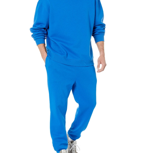 Pull en molleton 100 % coton pour homme, col rond, anti-boulochage, respirant, tricoté, coupe classique, couleur unie, décontracté, hiver - Product Image 4