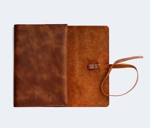 Funda para Cuaderno de Cuero Genuino, Portátil, Impresión Personalizada, Recargable, Papel de Tono Natural, Producto al por Mayor, OEM y FBA - Product Image 1