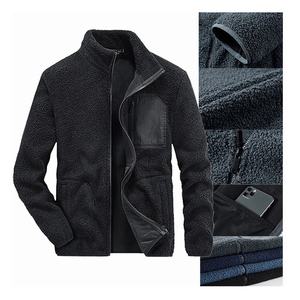 100% algodón Unisex Otoño Invierno Polar chaqueta al aire libre abrigo polar Sherpa polar manga cremallera móvil bolsillo chaquetas - Product Image 1