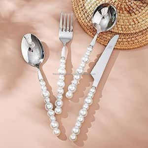 Finest Quality Spoons Multicolor <b>Bead</b> Handles Latest Cutlery Set <b>Mirror</b> Polished Premium Flatware Stylish Spoons Set Reusable - Product Image 4