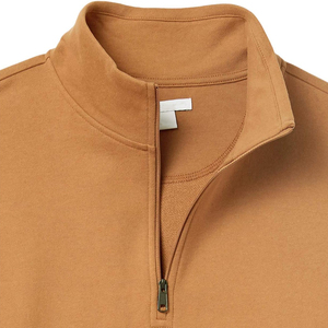 Men's Quarter Zip <b>Fleece</b> <b>Sweatshirt</b> Solid Color Stand Collar Regular Fit Casual Autumn Wear - Product Image 6