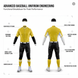 Ensemble de maillots de baseball professionnels, logo personnalisé imprimé, uniforme respirant, vêtements de sport pour les clubs et les équipes, uniforme léger - Product Image 2