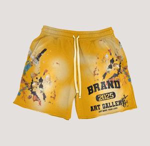 Conjuntos de Ropa Personalizados para Hombre, Pantalones Cortos y Camiseta de Algodón Grueso con Estampado Gráfico y Bajo Desgastado, Lavado Ácido - Product Image 5