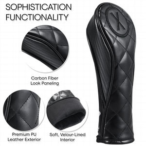 Housse de tête de club de golf classique, écologique, couleurs personnalisées pour une utilisation en extérieur, housses de protection en cuir pour la tête du club de golf - Product Image 3