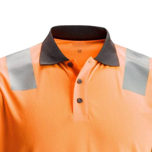 Camiseta Polo de Seguridad Reflectante de Alta Visibilidad con Franjas Reflectantes para Trabajadores de la Construcción - Product Image 6