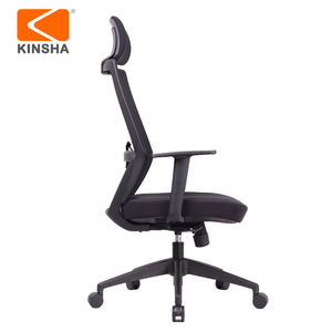 High Back Fabric Office <b>Chair</b> with Lumbar Support Adjustable Height Metal Base Ergonomic Design for Home Office Use - Product Image 4