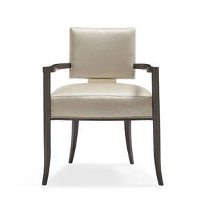 Sillón Caracole con Asiento Reservado, Hecho de Madera de Teca con Tapicería Color Crema Plateado Suave. - Product Image 1