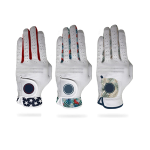 Gants de golf personnalisables en cuir Cabretta respirant pour droitier, antidérapants, avec fermeture à pression, pour femme, sports de plein air - Product Image 1