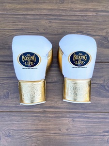 Guantes de Boxeo Sanda de Cuero Vacuno Auténtico de Alta Calidad, Estilo Mexicano Personalizado, Sin Boxeo No Hay Vida, Cierre con Cordones, Muñequera Ajustable - Product Image 6