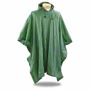 Poncho Impermeable para Hombre con Capucha, Ligero, Corte Holgado, Manga Murciélago, con Cordón Ajustable, Azul - Product Image 3