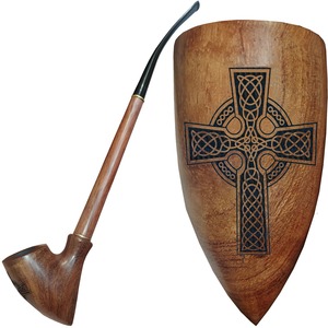 Pipa de Fumar de Madera de Lujo, Pipa de Tabaco Artesanal Hecha a Mano, Artículo Decorativo Rústico Vintage de AALIYAN IMPEX - Product Image 4