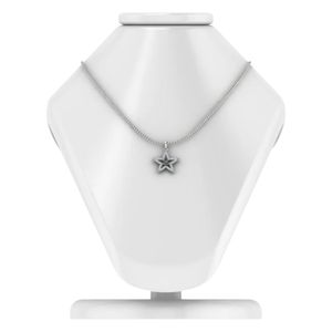 Silver Star 25 Anniversary <b>Necklace</b> Women Crystal Pendant Jewelry Elegant Fashion Accessory <b>Statement</b> <b>Necklace</b> Gift Daily Wear - Product Image 1