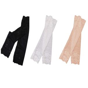 Mangas de encaje para mujer, color negro, blanco, beige, protección anti-UV para adultos, material de nailon y elastano - Product Image 1