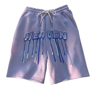 Pantalones cortos de fitness informales para hombre con logotipo personalizado, pantalones cortos de malla personalizados sublimados con estampado de espuma en 3D estilo americano, talla 6XL - Product Image 2