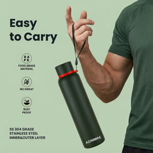 Cantimplora portátil de acero inoxidable con tecnología de aislamiento térmico para montañismo, ciclismo, trabajo y uso diario. - Product Image 2