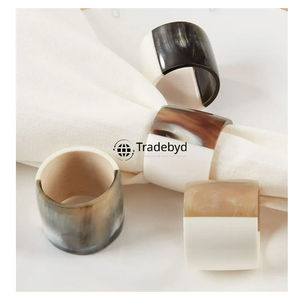 Anillo para Servilletas de Cuerno Ecológico Premium, Moderno y Hecho a Mano, Adorno para Mesa de Comedor, Regalos Tradebyd - Product Image 1