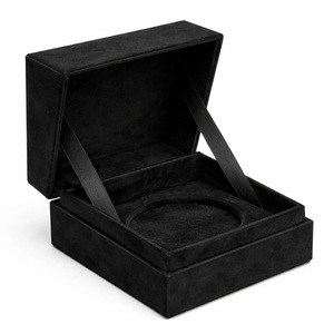 Caja de premios de microfibra negra de primera calidad, caja de presentación de premios con incrustaciones personalizadas y marca personalizada, hecha en Tailandia - Product Image 1